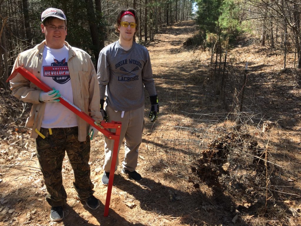 Removing a fence line is hard work!!